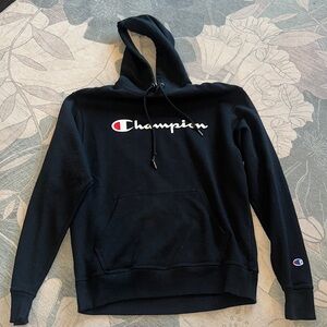 Champion Hoodie w/ name on front. Sz Med. Excellent condition.